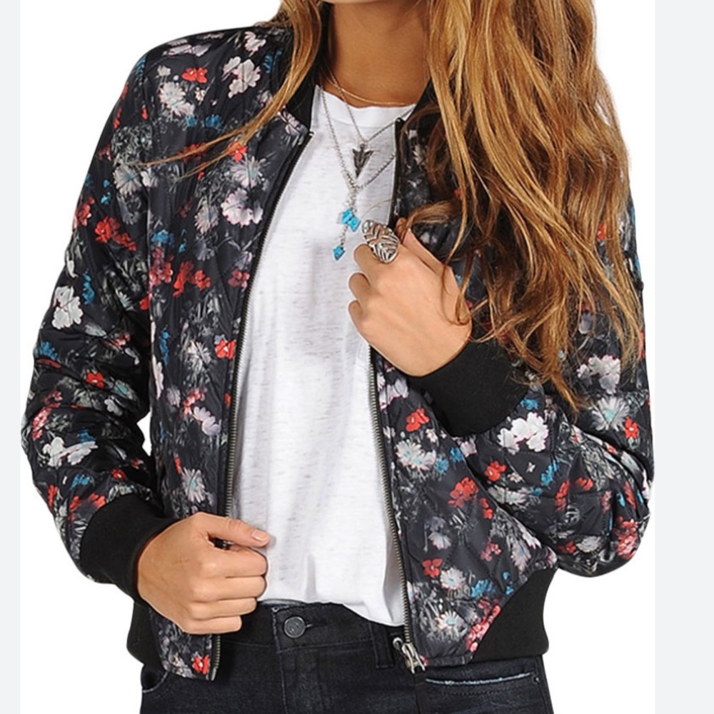 Volcom Quilted Floral Jacket